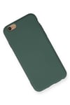 Mey İthalat®  iPhone 6 Kılıf Nano içi Kadife Silikon - Koyu Yeşil