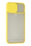 Mey İthalat®  iPhone 6 Kılıf Palm Buzlu Kamera Sürgülü Silikon - Sarı