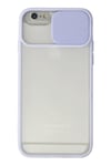 Mey İthalat®  iPhone 6 Kılıf Palm Buzlu Kamera Sürgülü Silikon - Lila