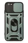 Mey İthalat®  iPhone 6 Kılıf Pars Lens Yüzüklü Silikon - Yeşil