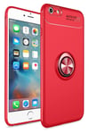 Mey İthalat®  iPhone 6 Kılıf Range Yüzüklü Silikon - Kırmızı