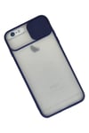 Mey İthalat®  iPhone 6 Plus Kılıf Palm Buzlu Kamera Sürgülü Silikon - Lacivert