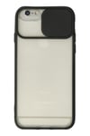 Mey İthalat®  iPhone 6 Plus Kılıf Palm Buzlu Kamera Sürgülü Silikon - Siyah