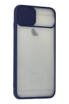 Mey İthalat®  iPhone 6 Plus Kılıf Palm Buzlu Kamera Sürgülü Silikon - Lacivert