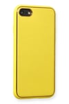 Mey İthalat®  iPhone 7 Kılıf Coco Deri Silikon Kapak - Sarı