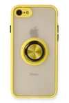 Mey İthalat®  iPhone 7 Kılıf Montreal Yüzüklü Silikon Kapak - Sarı