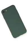 Mey İthalat®  iPhone 7 Kılıf Nano içi Kadife Silikon - Koyu Yeşil