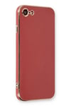 Mey İthalat®  iPhone 7 Kılıf Volet Silikon - Kırmızı