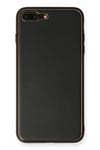 Mey İthalat®  iPhone 7 Plus Kılıf Coco Deri Silikon Kapak - Siyah