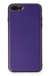 Mey İthalat®  iPhone 7 Plus Kılıf Coco Deri Silikon Kapak - Mor