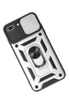 Mey İthalat®  iPhone 7 Plus Kılıf Pars Lens Yüzüklü Silikon - Gümüş
