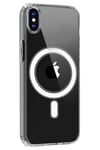 Mey İthalat®  iPhone X Kılıf Magneticsafe Şeffaf Silikon - Şeffaf
