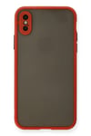 Mey İthalat®  iPhone X Kılıf Montreal Silikon Kapak - Kırmızı