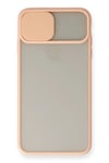 Mey İthalat®  iPhone X Kılıf Palm Buzlu Kamera Sürgülü Silikon - Pembe