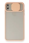 Mey İthalat®  iPhone X Kılıf Palm Buzlu Kamera Sürgülü Silikon - Pembe