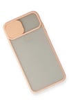 Mey İthalat®  iPhone X Kılıf Palm Buzlu Kamera Sürgülü Silikon - Pembe