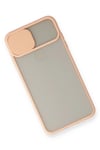 Mey İthalat®  iPhone X Kılıf Palm Buzlu Kamera Sürgülü Silikon - Pembe