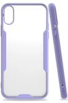 Mey İthalat®  iPhone X Kılıf Platin Silikon - Lila