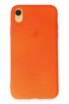 Mey İthalat®  iPhone XR Kılıf First Silikon - Parlak Turuncu