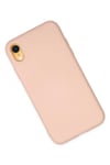 Mey İthalat®  iPhone XR Kılıf Nano içi Kadife Silikon - Pudra