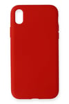 Mey İthalat®  iPhone XR Kılıf Nano içi Kadife Silikon - Kırmızı