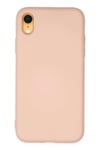 Mey İthalat®  iPhone XR Kılıf Nano içi Kadife Silikon - Pudra