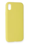 Mey İthalat®  iPhone XR Kılıf Nano içi Kadife Silikon - Sarı