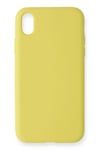 Mey İthalat®  iPhone XR Kılıf Nano içi Kadife Silikon - Sarı