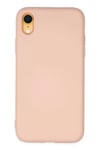 Mey İthalat®  iPhone XR Kılıf Nano içi Kadife Silikon - Pudra