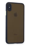 Mey İthalat®  iPhone XS Max Kılıf Montreal Silikon Kapak - Lacivert