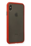 Mey İthalat®  iPhone XS Max Kılıf Montreal Silikon Kapak - Kırmızı