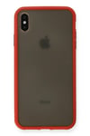 Mey İthalat®  iPhone XS Max Kılıf Montreal Silikon Kapak - Kırmızı