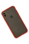Mey İthalat®  iPhone XS Max Kılıf Montreal Silikon Kapak - Kırmızı