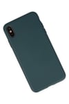Mey İthalat®  iPhone XS Max Kılıf Nano içi Kadife Silikon - Koyu Yeşil