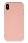 Mey İthalat®  iPhone XS Max Kılıf Nano içi Kadife Silikon - Pudra