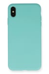 Mey İthalat®  iPhone XS Max Kılıf Nano içi Kadife Silikon - Turkuaz