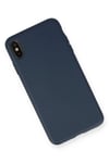 Mey İthalat®  iPhone XS Max Kılıf Nano içi Kadife Silikon - Lacivert