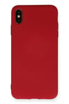 Mey İthalat®  iPhone XS Max Kılıf Nano içi Kadife Silikon - Kırmızı
