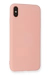 Mey İthalat®  iPhone XS Max Kılıf Nano içi Kadife Silikon - Pembe