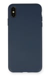 Mey İthalat®  iPhone XS Max Kılıf Nano içi Kadife Silikon - Lacivert