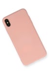 Mey İthalat®  iPhone XS Max Kılıf Nano içi Kadife Silikon - Pembe