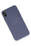 Mey İthalat®  iPhone XS Max Kılıf Nano içi Kadife Silikon - Gri