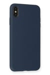Mey İthalat®  iPhone XS Max Kılıf Nano içi Kadife Silikon - Lacivert