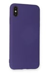 Mey İthalat®  iPhone XS Max Kılıf Nano içi Kadife Silikon - Mor