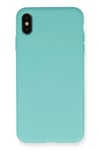 Mey İthalat®  iPhone XS Max Kılıf Nano içi Kadife Silikon - Turkuaz