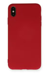 Mey İthalat®  iPhone XS Max Kılıf Nano içi Kadife Silikon - Kırmızı