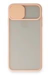 Mey İthalat®  iPhone XS Max Kılıf Palm Buzlu Kamera Sürgülü Silikon - Pembe