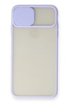 Mey İthalat®  iPhone XS Max Kılıf Palm Buzlu Kamera Sürgülü Silikon - Lila
