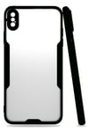 Mey İthalat®  iPhone XS Max Kılıf Platin Silikon - Siyah