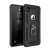 Mey İthalat®  iPhone XS Max Kılıf Sofya Yüzüklü Silikon Kapak - Siyah